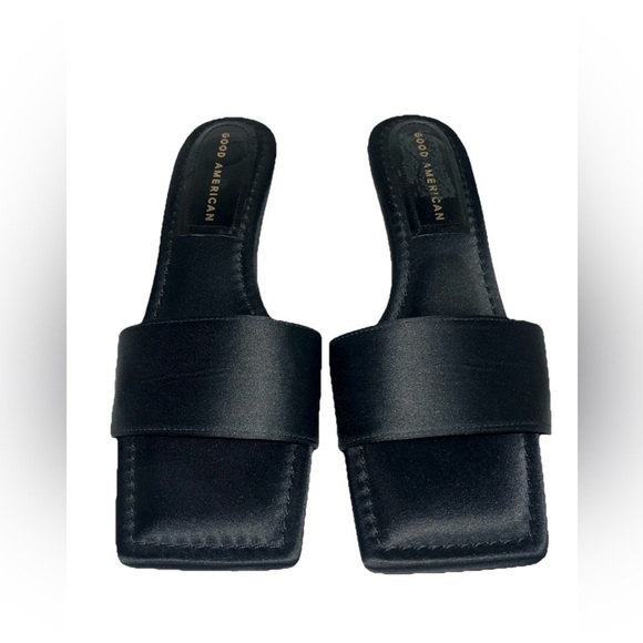 Good American NWOB Kickstand Slide Sandal Mules Black Womens Size‎ 6.5 GA117K-X - Picture 3 of 6